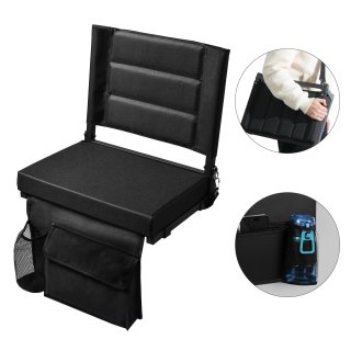 ECOZZONE Stadium Seat for Bleacher with Backrest. Portable for Good for Bleachers, Camping (Black) ECOZZONE Stadium Seat for Bleacher with Backrest. Portable for Good for Bleachers, Camping (Black)